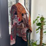 Anthropologie  Cartonnier Filipina Paisley Medallion Open Draped Blazer Jacket Photo 2