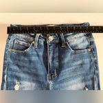 BKE  Distressed Skinny Jeans in Dark Blue Photo 3