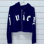 Juicy Couture BLACK CROPPED VELOUR HOODIE M Photo 6