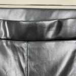 H by Halston Halston Faux Leather Pants Womens Medium Black High Waist Pull On Pockets Seamed Photo 3