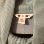 Title Nine  Muted Blue/Green 3/4 zip pull over w/funnel neck XL Photo 3