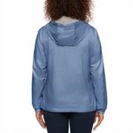 Calvin Klein  Women's Fleece Lined Blue Windbreaker XL Full Zip Hooded Jacket EUC Photo 4