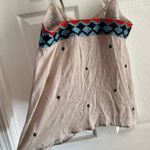 THML Women's M Beige Embroidered Boho Camisole Tank Top Boho Chic Photo 7