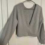 Aerie  Gray Crew Neck Sweater Photo 4
