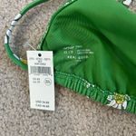 NWT  Aerie Smiley String Triangle Bikini Top Celebrity Green Halter Size XS Photo 4