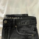 American Eagle Outfitters black ripped High Rise mom jeans size 00 short Photo 4