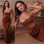 House Of CB  S A-C 'Persephone' Toffee Strapless Corset Maxi Dress Brown NWOT Photo 2