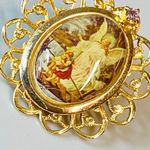 Jesus God Children Religious Tie Tack Jewelry Pin Brooch Gold Tone Filagree Photo 13