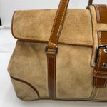 Coach VintageSuede Leather Satchel Bag Tan Brown Buckle Flap Closure Photo 1