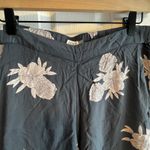 Roxy  Women's Floral Wide Leg Pants Charcoal Gray Size Medium Boho Chi Photo 5