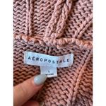 Y2K Preppy Aero Tan Orange Zip Up Crochet Sweater Size Large Brown Photo 3