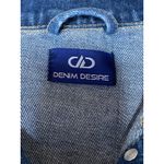 Denim Desire Women's Blue Medium Wash Long Sleeve Button Up Jean Jacket Size L Size L Photo 3