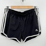 Adidas Shorts Women MEDIUM Black 4" Climalite Side Stripe Running Activewear Photo 0