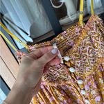 Free People  Molly Jo Midi Dress Garden floral ruffle sleeveless smock crochet Photo 4