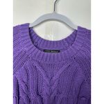 Lane Bryant  Women’s Purple Cable Knit Sweater Size 18/20 Plus Photo 4