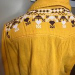 Faherty Dark Western Pompano shirt SZ M Country Cowgirl Fall Boho Fall Cottage Gold Size M Photo 7