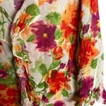 Karen Kane 3X Ruffle Front Garden Fairy Floral Blouse Orange Pink Vibrant Bold Photo 1