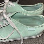 Vans  embossed light green laced shoes, size 7.5 Photo 3
