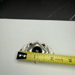1928 Collection Black Silver Tone Brooch Pin Art deco Style Photo 2