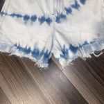 American Eagle  Outfitters White and Blue Tie-Dye Jean Shorts Photo 4