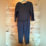 ZARA Grey Warm Jumpsuit with Drawstring Waist & Pockets size Small Photo 1