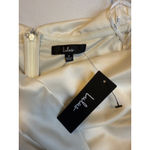 Lulus Always Celebrating Off Shoulder Satin Midi Dress Cocktail Evening NWT Med White Photo 12