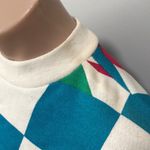 Pepsi  80s Geometric Neon Crop Sweater Deadstock Photo 1