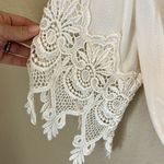 Stone Cold Fox  ivory silk crocheted lace sleeve robe Photo 4
