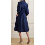 Polo Ralph Lauren Cotton Poplin Midi Shirtdress Blue Shirt Dress Size 6 Photo 1