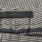 Les Copains Women’s Size 40 4 Gray Black Pinstriped Cigarette Trousers Pants Photo 5