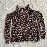 Show Me Your Mumu Sweater shiver shoulder coyote kitty knit Brown black M Photo 1