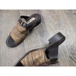 Brighton  Ponti Slip On Slide Sandal 8.5M Block Heel Leather/Textile Italy Shoes Photo 5