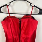 Michael Lo Sordo Laye Silk Satin and Faille Bustier Top Red Size 8 Photo 7