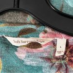 Soft Surroundings Delphina Green Watercolor Floral Knit Tunic Top Photo 3