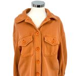 Avec Les Filles  Shirt Jacket Shacket Button Down Coat Orange Size Large Photo 2