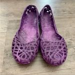 Mox Purple Grape Basket Weave Jelly Ballet Flats Size 5 Photo 3