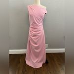 Cider NWT Assymetric Neck‎ Ruched Maxi Dress in Pink Size XS Photo 4