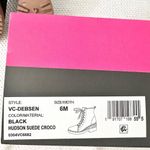 Vince Camuto Debsen Black Suede Croc Lug Sole Platform Combat Boot Lace Up 6 Box Photo 8