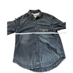 Free People  We the Free Studded Button
Down Shirt size XS washed black Photo 4