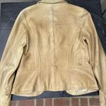 Blur Italy Lambskin Golden Tan Jacket Blazer Photo 6