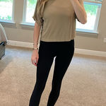 American Eagle  Outfitters Brown Top A&E Soft Sexy Boxy Shirt Photo 0