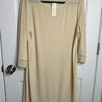 Tash + Sophie embellished beaded cream shift dress size 1X‎ made in USA Photo 0
