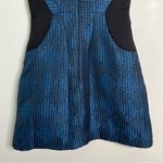 Reiss Kori Textured Fit and Flare Blue Black Dress Size 4 Photo 6