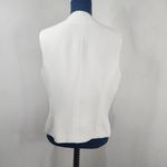 B Bennett White Lined Hidden Buttons Vest Size 14 Photo 5