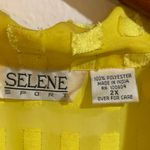 Selene Sport Vibrant Yellow Blouse Set‎ Size 2X Photo 2