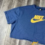 Nike Blue Cropped Sweater Photo 2
