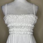 American Eagle Summer Dream White Lace Smocked Tank Dress Boho XS Summer Photo 2
