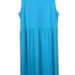 J. Jill Sleeveless Flowy Maxi Dress Women's Medium Petite MP Blue Coastal Beach Size undefined Photo 1