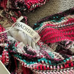 Paradise Multicolored V Neck Swim Suit Cover Up Dress Medium NWT Blue Photo 3