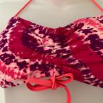 California Waves  Hot Pink Tie Dye Size Large Bandeau Top & Bikini Bottom Photo 4